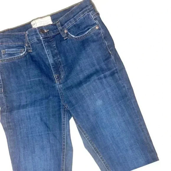 Free People High Rise Stretch Skinny Jeans Sz W 28R Dark Wash 61855-16515125 - Picture 3 of 5